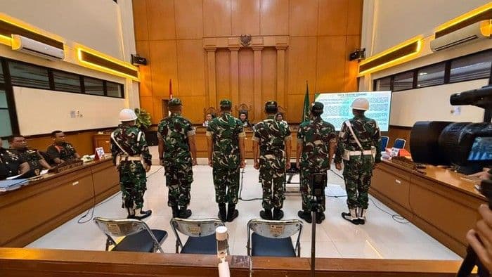 Empat Prajurit TNI Penyiram Air Keras ke Aktivis KontraS Andrie Yunus Dituntut 2,5 Tahun Penjara