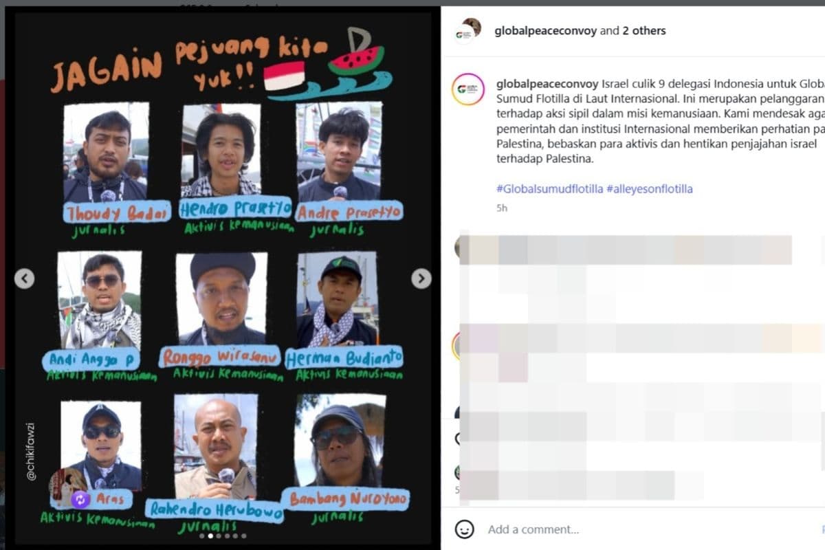 Pemerintah Bergerak Cepat Bebaskan WNI yang Ditangkap Israel Saat Misi Kemanusiaan Gaza