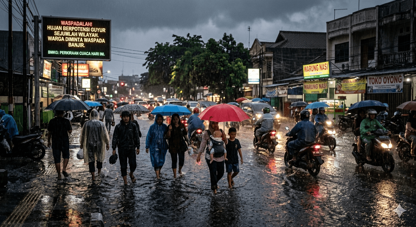 Hujan Berpotensi Guyur Sejumlah Wilayah, Warga Diminta Waspada